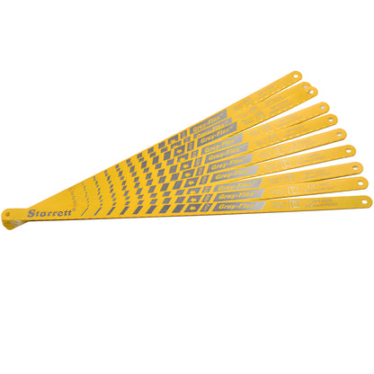 Yellow 12-inch alloy steel hacksaw blade, flexible Grey-Flex design for cutting metal - SKU SL1232