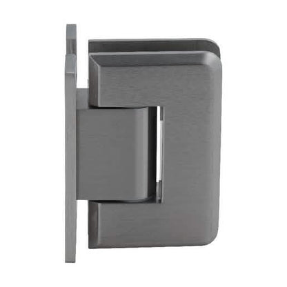 CRL Brushed Nickel Pinnacle 337 Hinge with Adjustable Wall Mount 'H' Back Plate