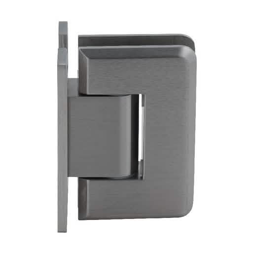 CRL Brushed Nickel Pinnacle 337 Hinge with Adjustable Wall Mount 'H' Back Plate