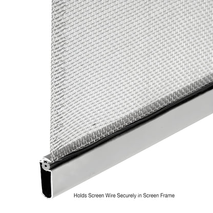 Gray hollow-core vinyl screen spline 0.19" on blue 500' spool, serrated profile - SKU 5C190