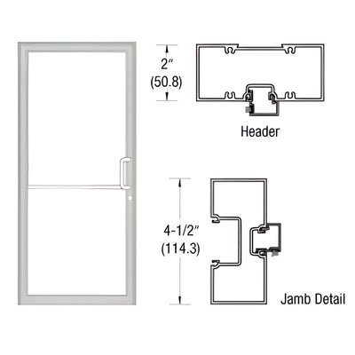 CRL-U.S. Aluminum 451 40x86 Clear Anodized RH Pivot Door Frame