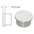 CRL Satin Anodized Aluminum Flat End Cap for 1.5in OD Tubing