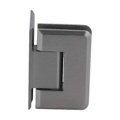 CRL Brushed Nickel Pinnacle Wall Mount Offset Back Plate Hinge - Sleek & Durable Design