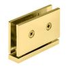 CAR01BR polished brass square pivot hinge for 8-10 mm tempered glass shower doors, 2 in high, self-centering