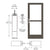 CRL-U.S. S400 Geared Hinge for Surface Mount Closer Offset Panic