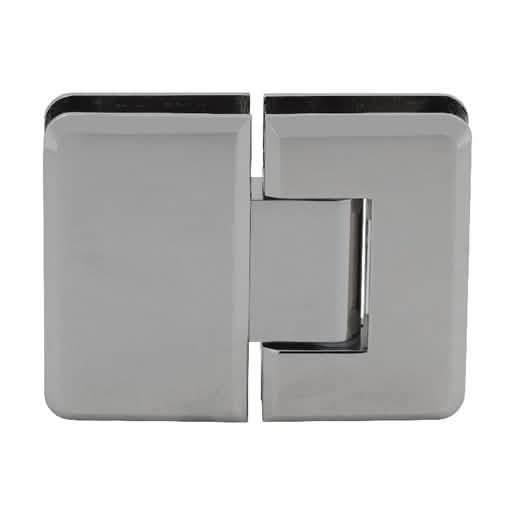 CRL Polished Nickel Pinnacle 180 Glass-to-Glass Hinge for sleek, modern shower design.