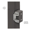 Matte bronze CRL surface-mounted strike plate block for Jackson 1200 panic devices, fits 2 3/8 post - SKU 1295SPBRZ