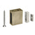 CRL Brushed Bronze Adjustable Wall Track Bracket Sliding Door, 2-Pack