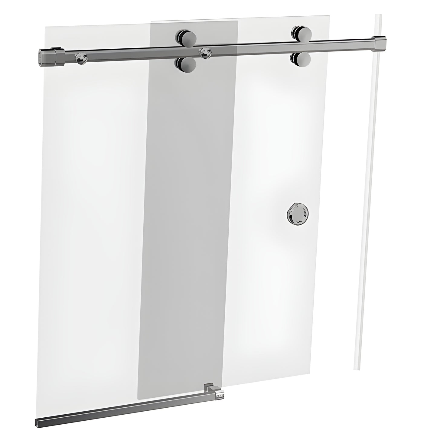 Frameless Bristol sliding shower door hardware BR178BS, brushed stainless steel top-rolling system for 8-10mm glass