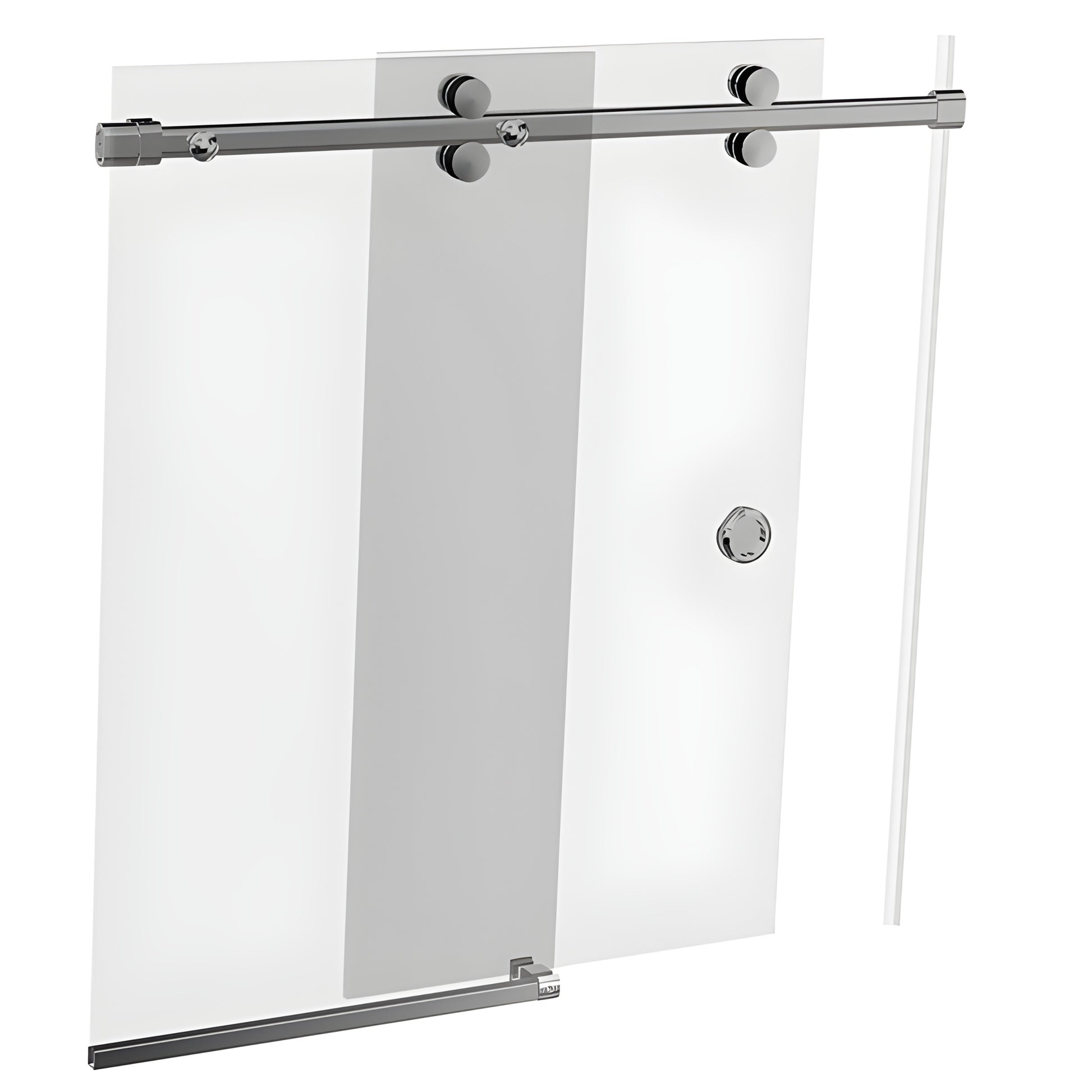Frameless Bristol sliding shower door hardware BR178BS, brushed stainless steel top-rolling system for 8-10mm glass