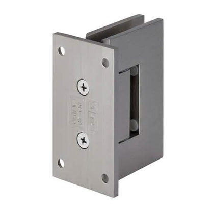 CRL Brushed Nickel Geneva 337 Series Wall Mount Hinge with Adjustable Full Back Plate