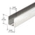CRL Brite Anodized 1/2" Shower Door U-Channel for Fixed Panel 95"