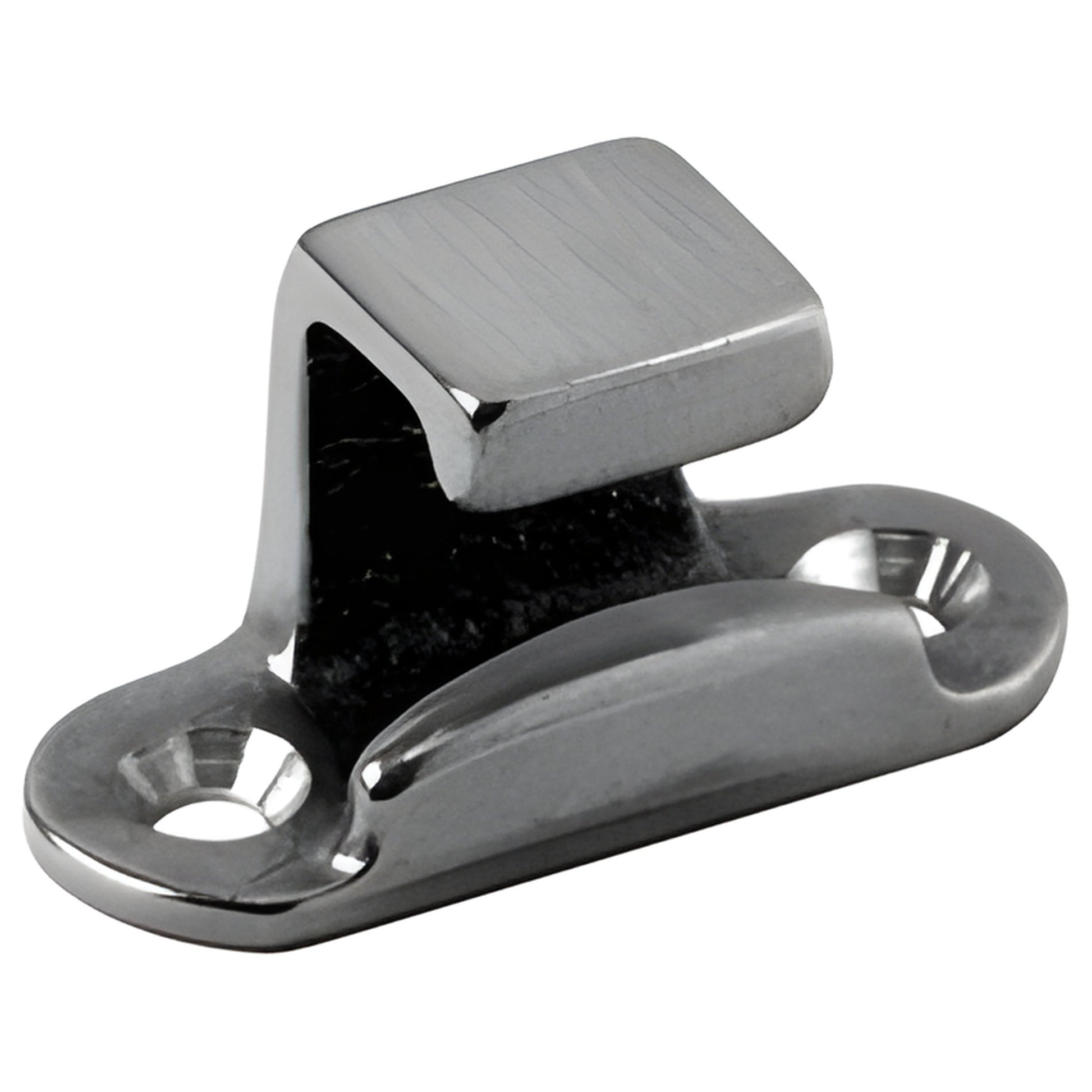 CRL WH60235 window lock strike keeper, mill finish chrome, small metal keeper plate with two screw holes.