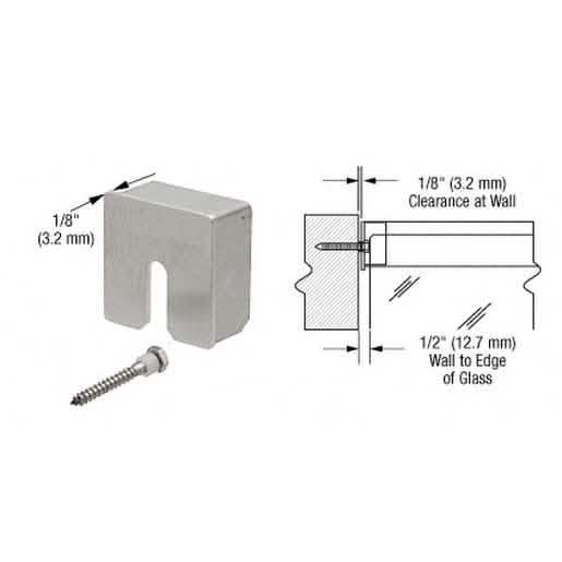 CRL Brushed Stainless Square Stabilizing End Cap for 2" Cap Railing - Durable & Stylish