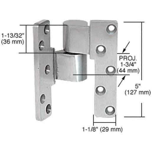 CRL Aluminum 3/4" Offset Intermediate Left Hand Pivot for Enhanced Door Functionality