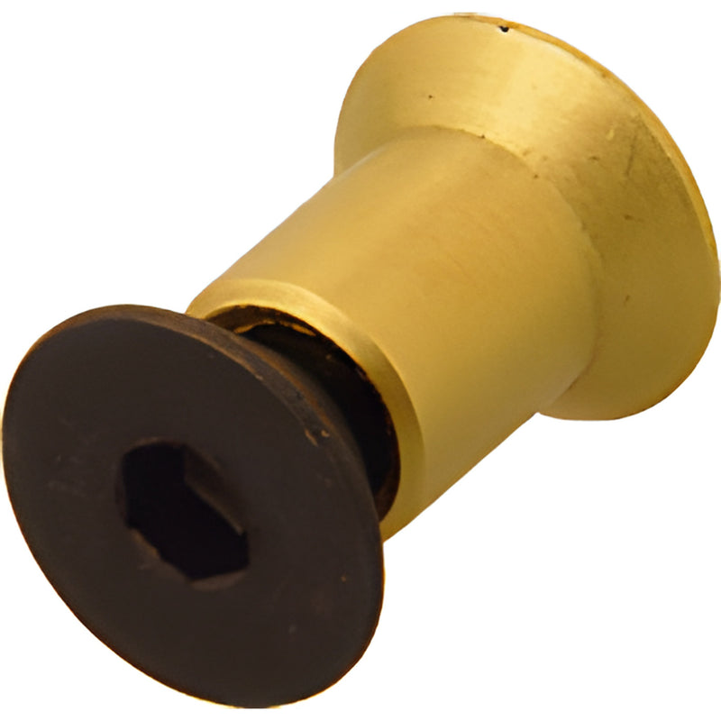 LSQBRNUT replacement brass-colored nut and black screw for CRL phenolic L-squares, fits chamfered hole.