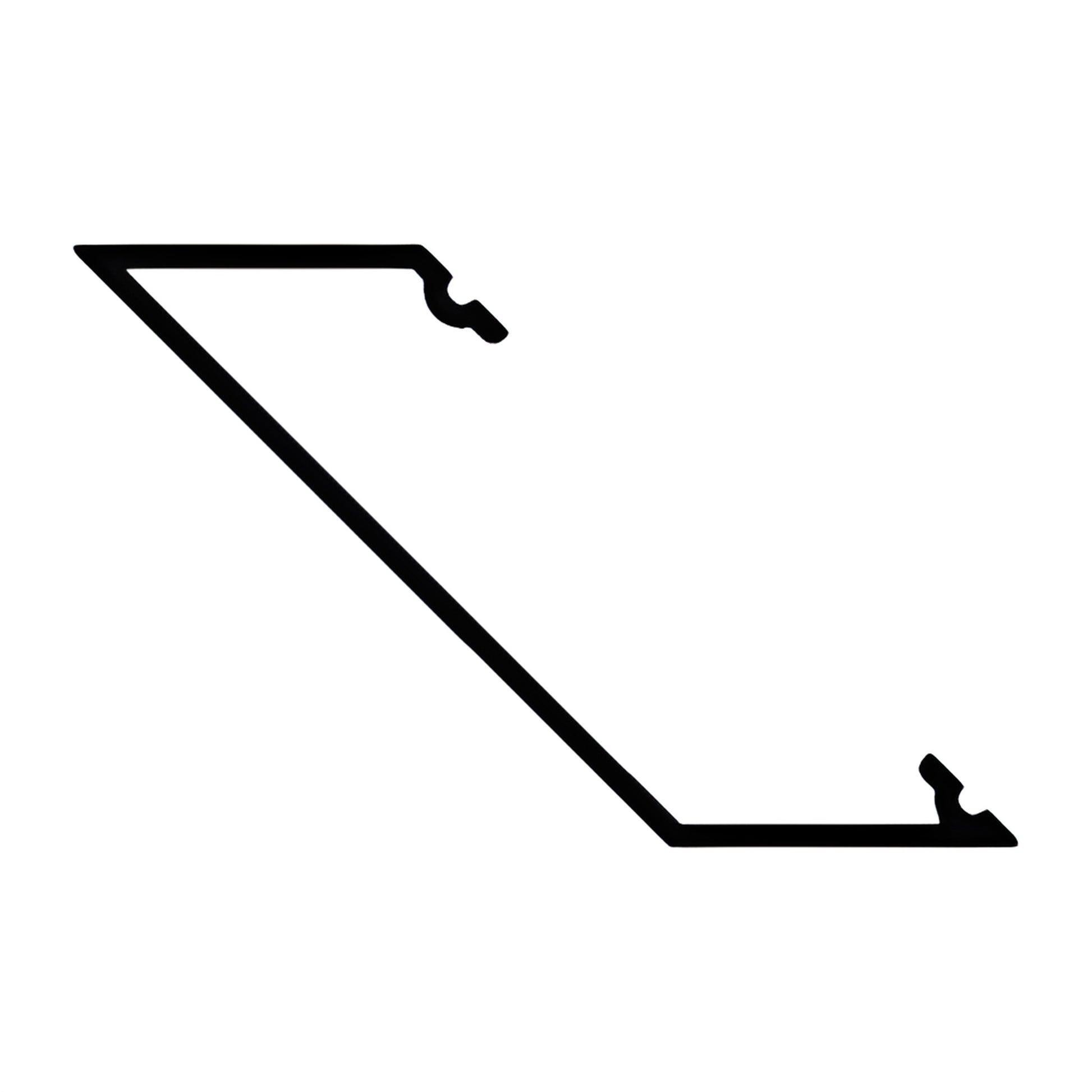 Silhouette of CRL BG59052 aluminum extrusion profile (White Kynar finish) for architectural glazing and curtain walls.