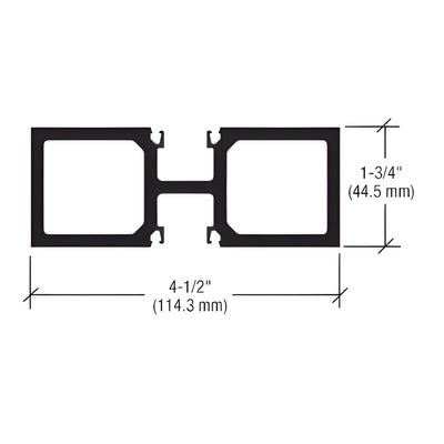CRL-U.S. Durafront Aluminum Door Jamb/Mullion 1-3/4 x 4-1/2 21'8"