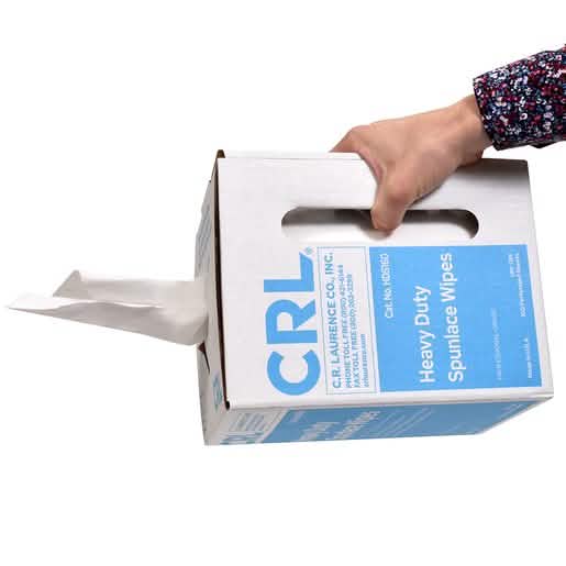 CRL Heavy Duty Spunlance 9x12 Shop Towel Box - Durable, Absorbent, Ideal for Tough Jobs