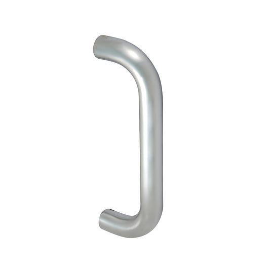 Clear-anodized extruded aluminum Astral II 1" diameter straight pull handle, 9" long, with mounting ends