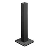 PSTBP8BL matte black aluminum surface-mount stanchion, 24in tall square post with baseplate for CRL rail systems