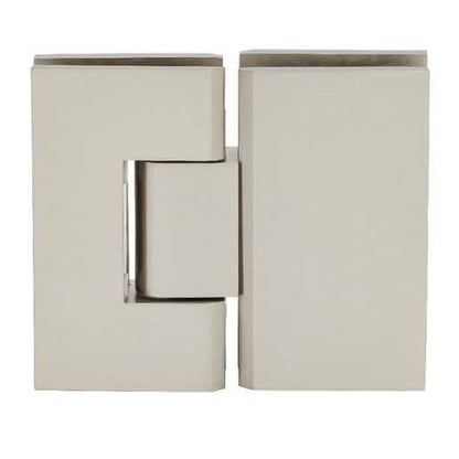 CRL Brushed Nickel Vienna 180° Glass-to-Glass Hinge - Sleek, Durable & Elegant Design