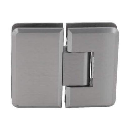 CRL Brushed Nickel Cologne 180º Glass-to-Glass Hinge: Sleek, Durable, Modern Design