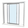 Sliding Daisy window kit D1041AXX3648 - 36x48 satin anodized frame with two 1/4" clear tempered sliding glass panels.