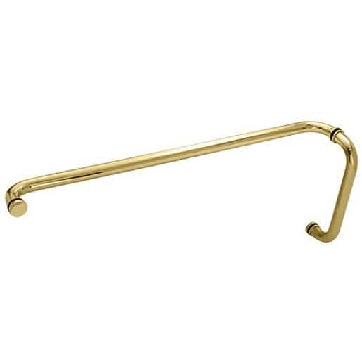 Brass 12" x 28" Back-to-Back Straight Push and Pull Handle Set for Glass Doors