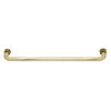 Brushed bronze 18 in tubular brass single-sided glass-mounted towel bar with decorative metal washers