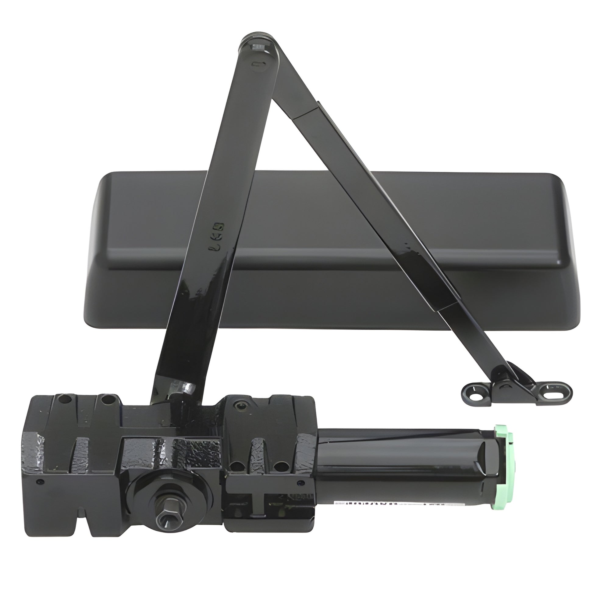 LCN 4041BL gloss-black surface-mounted door closer with parallel arm, adjustable spring sizes 1-6, ANSI Grade 1.