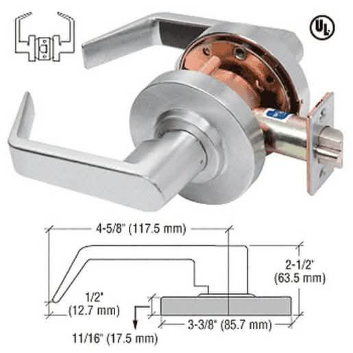 CRL Brushed Nickel Passage Lever Lockset - Heavy-Duty Grade 1 for Secure, Stylish Doors