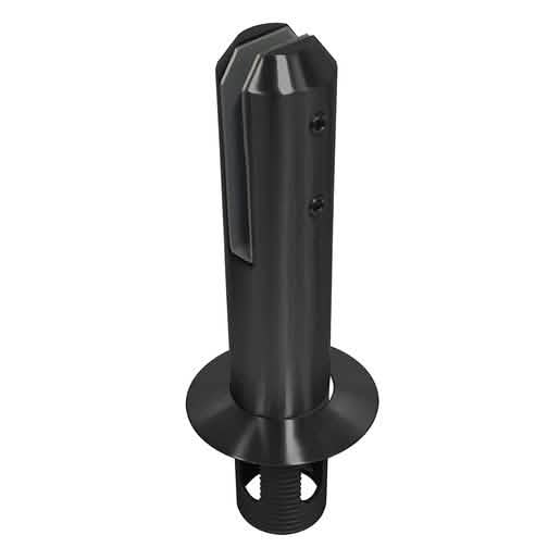 CRL Matte Black Round Core Mount Friction Fit Spigot 2205 - Sleek, Durable Design