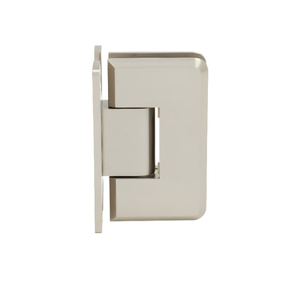 Brushed nickel positive close Cologne shower hinge C0L067BN, solid brass wall mount for 10-12mm glass