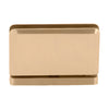 Satin brass Prima pivot hinge for 8-10mm glass shower door, beveled rectangular design (SKU: PPH01SB)