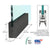 4" Square Black Powder-Coated Door Rail 9.5" for 1/2" Glass - No Lock