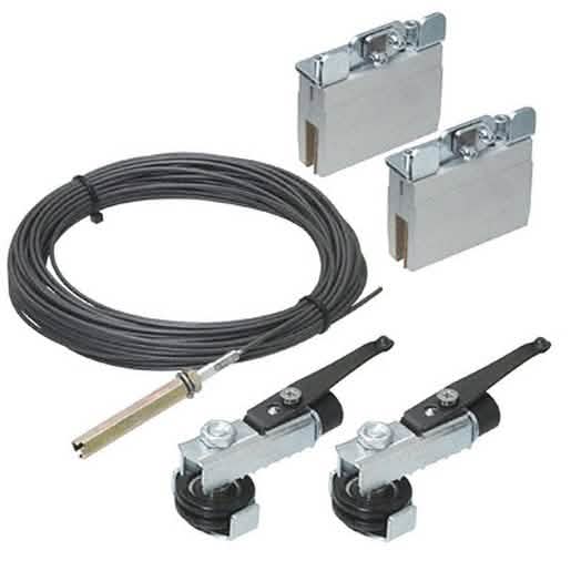 CRL50 Synchronizing Hardware Set for 5/16" to 3/8" Glass Doors - Durable and Efficient