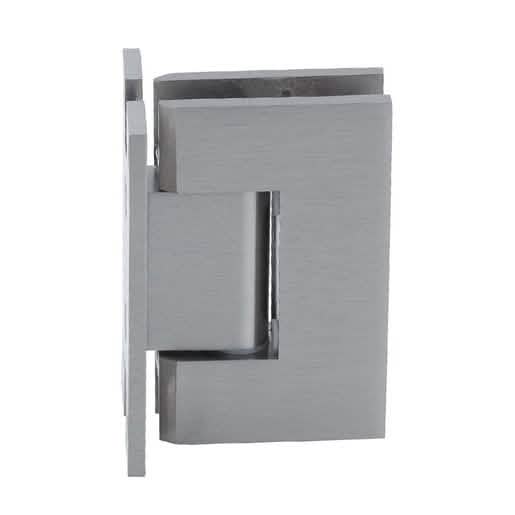 CRL Brushed Nickel Geneva 037 Wall Mount 'H' Back Plate Hinge for Shower Doors
