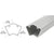 CRL 48 in Metallic Silver 135° Surface Mount Glass Railing Post