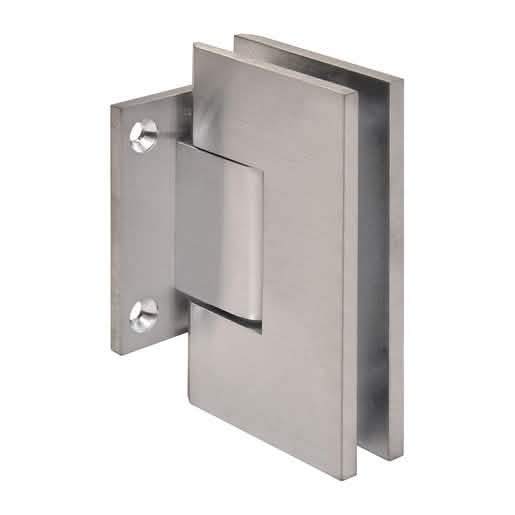 CRL Brushed Chrome Vienna 074 Wall Mount Hinge with Short Back Plate - Sleek & Durable