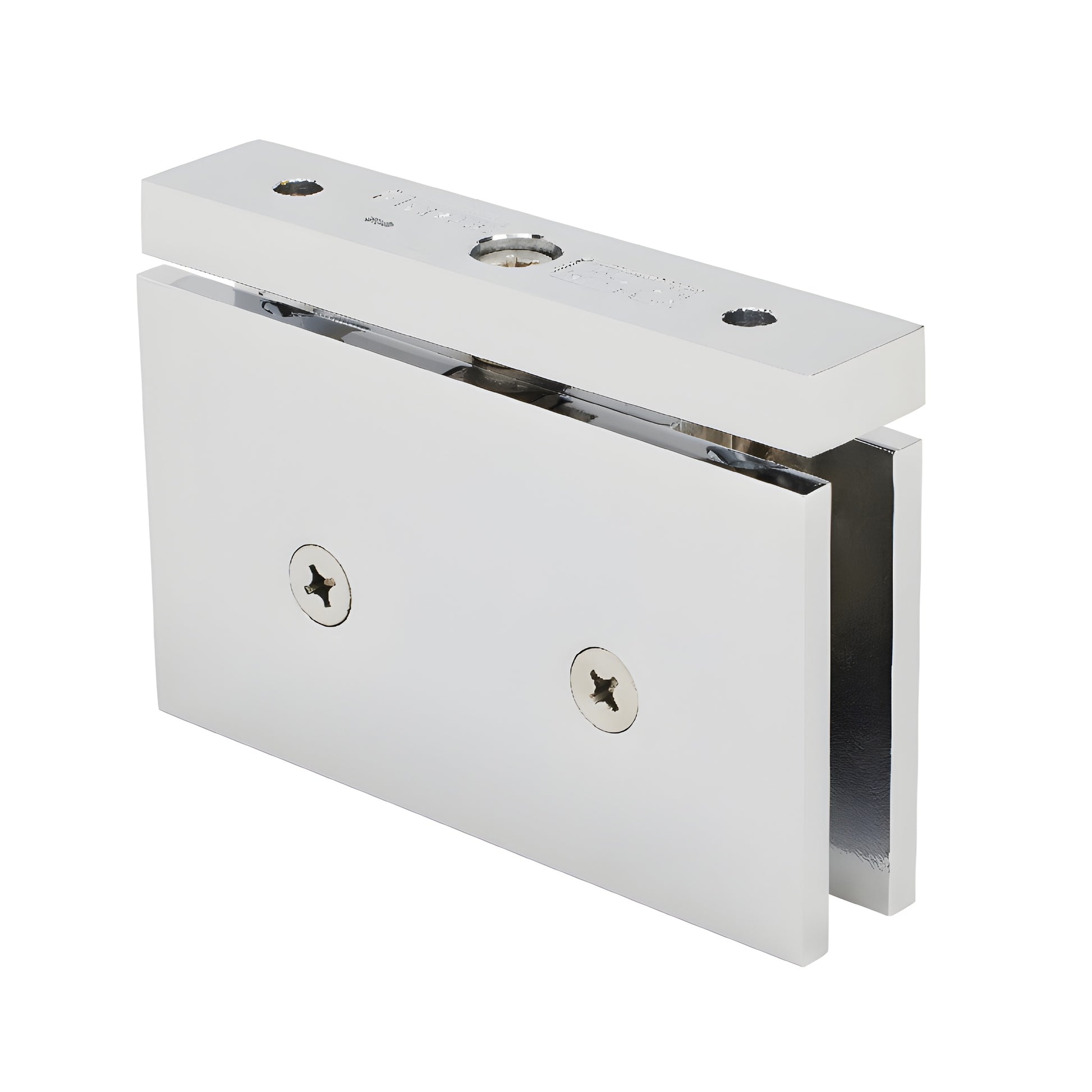 Polished chrome solid-brass top/bottom pivot hinge for 12mm glass shower door - SRCAR01CH