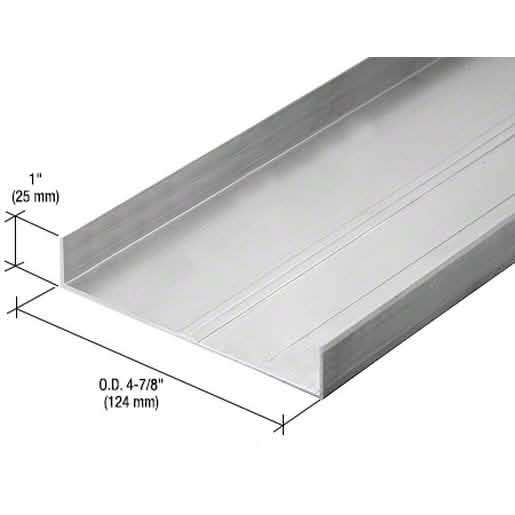 CRL 487 OfficeFront™ Floor Track Clear Anodized - 24'2" for seamless office partitions.