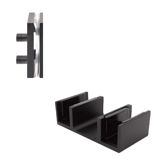 Brixen matte black 90 accessory kit and bottom guide for sliding shower door, SKU BRXACCKMBL