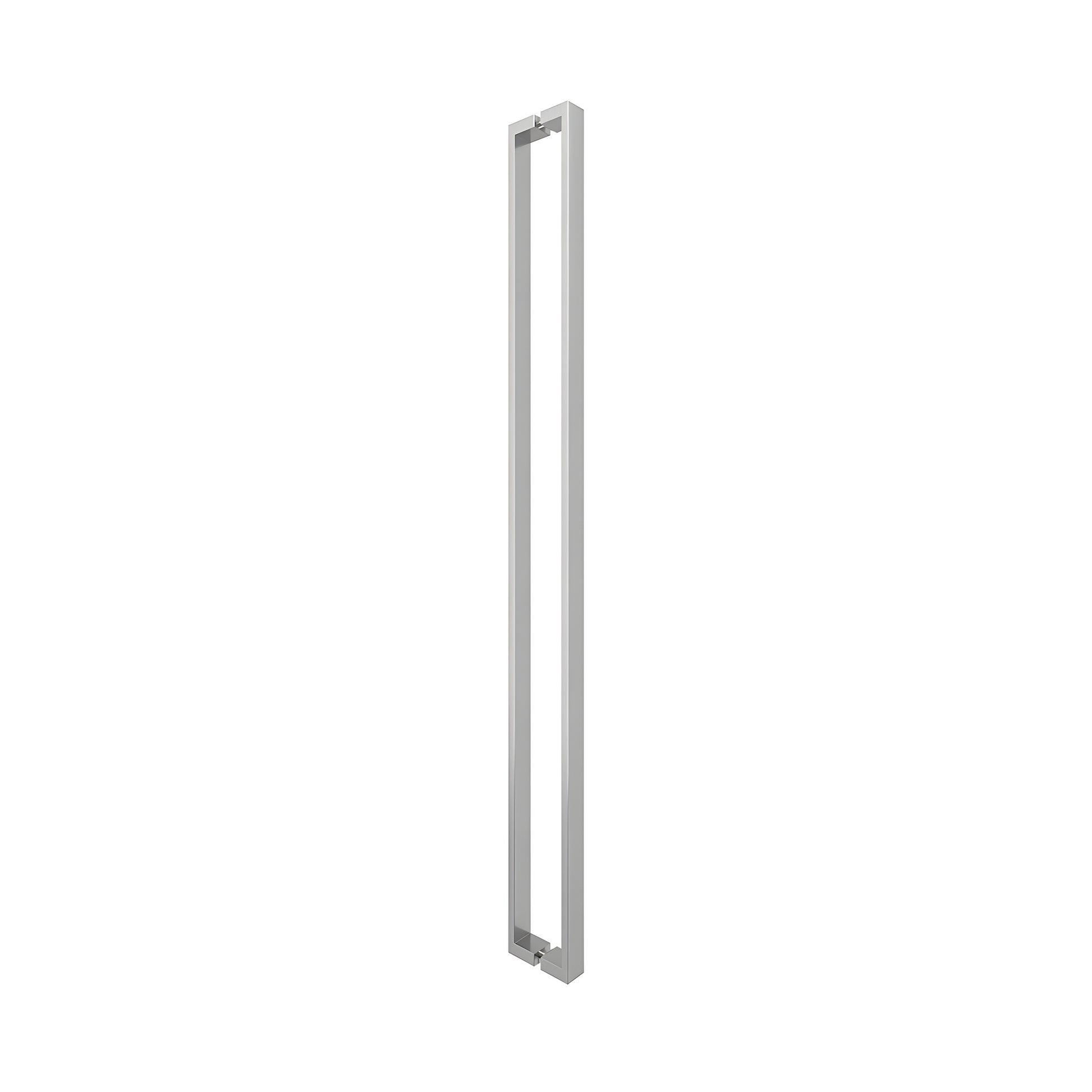 HPH48UBS U-style brushed stainless steel rectangular shower door handle, back-to-back mount for 3/8 glass