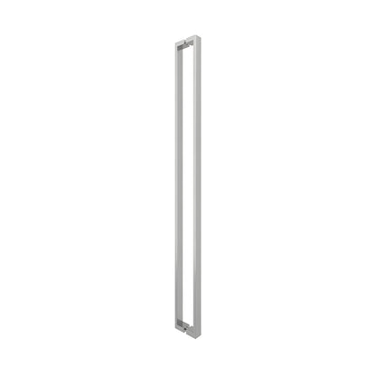 HPH48UBS U-style brushed stainless steel rectangular shower door handle, back-to-back mount for 3/8 glass
