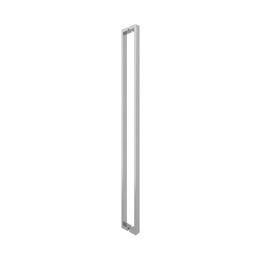 HPH48UBS U-style brushed stainless steel rectangular shower door handle, back-to-back mount for 3/8 glass