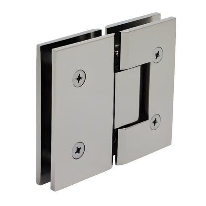 Gun metal Vienna glass-to-glass shower hinge V1E180GM - square brass 180 pivot for 10-12mm tempered glass