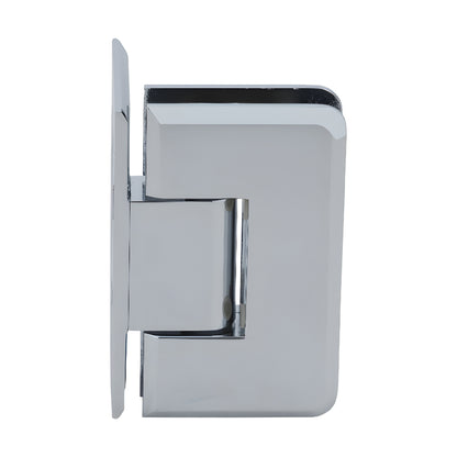 C0L044CH polished chrome Cologne brass shower hinge, beveled wall-mount for 10-12mm glass