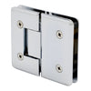C0L780CH Cologne polished chrome beveled glass-to-glass shower hinge, brass construction, positive-close pivot.