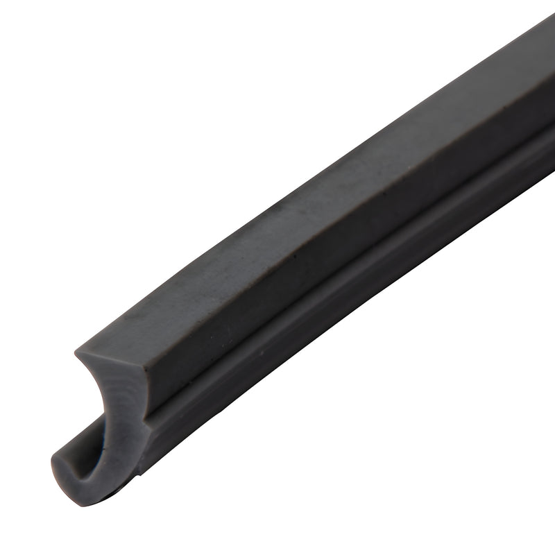 Close-up black roll-in fixed profile gasket for Fallbrook/Fallbrook XL partitions, 25 m roll, SKU FRGBL25